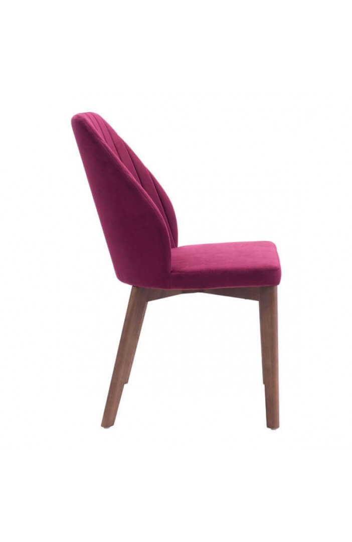 maroon mid century chair