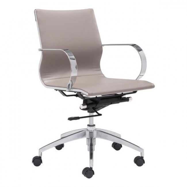 image mid back office chair taupe 1