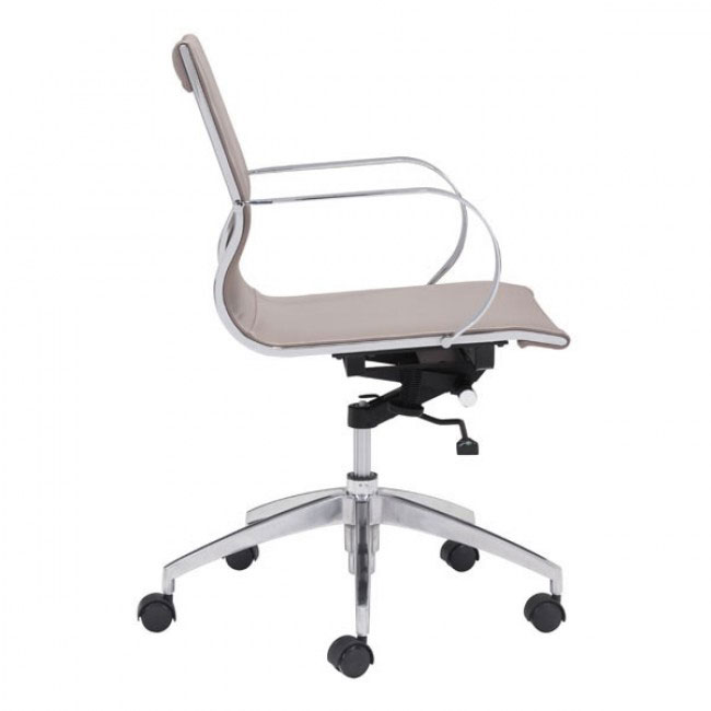 image mid back office chair taupe 2
