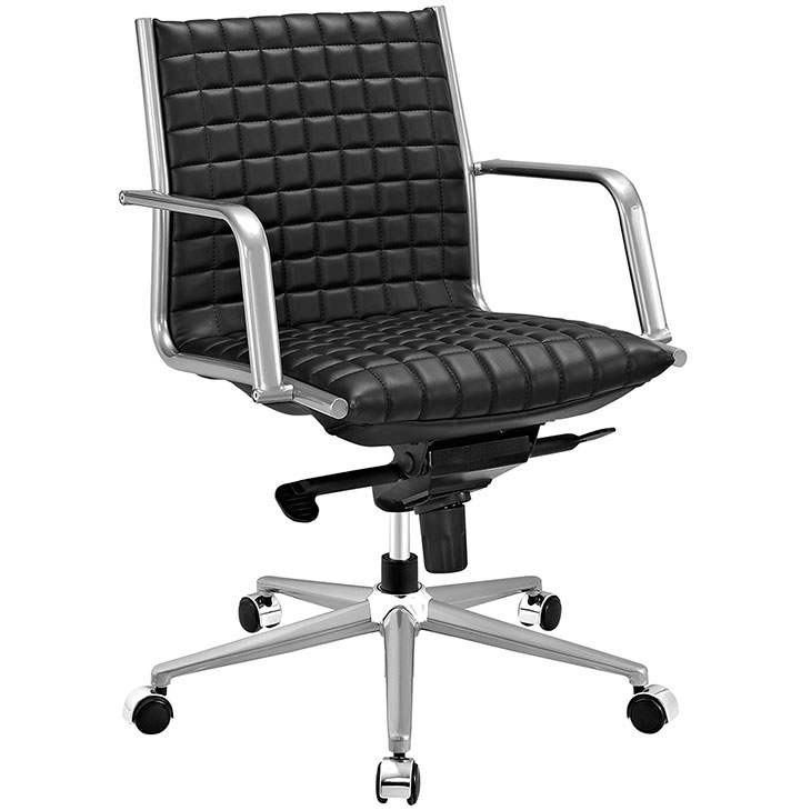 stock mid back office chair black 1