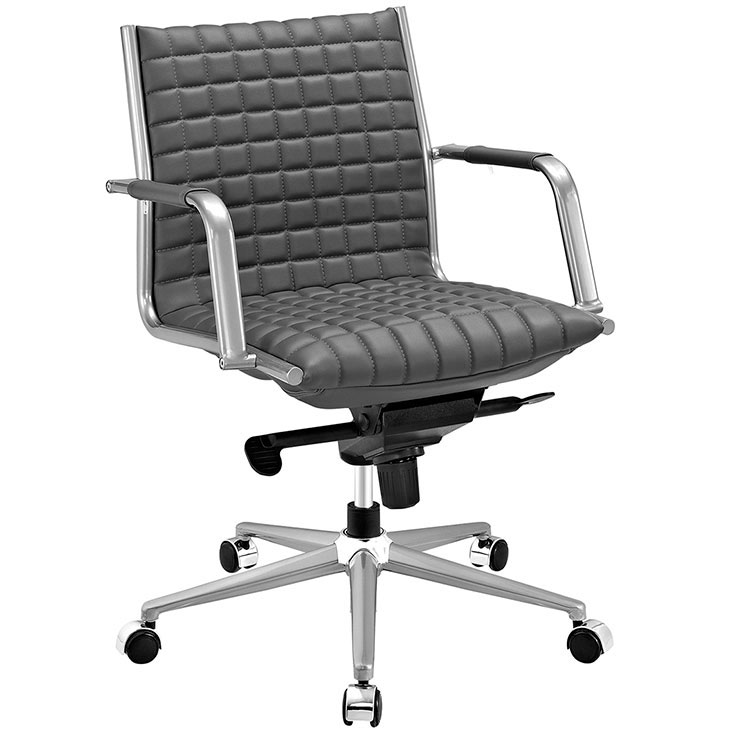 stock mid back office chair gray 1