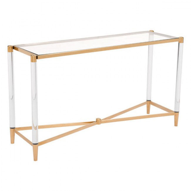 clear acrylic gold console table 3