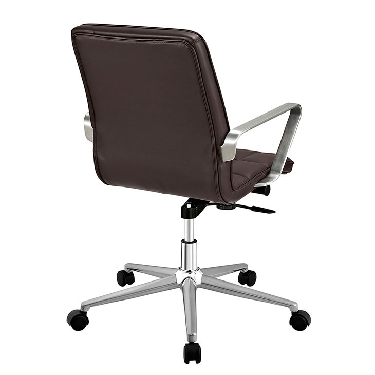 layout mid back office chair brown 2
