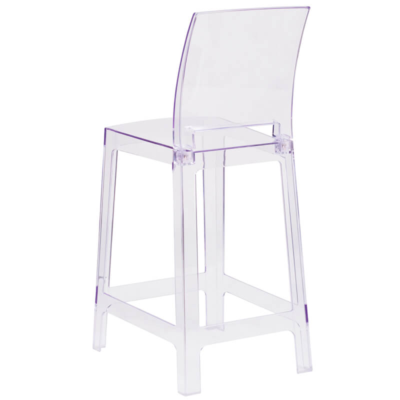Clear square counter stool 2 1