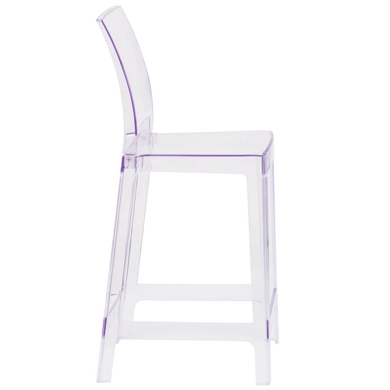 Clear square counter stool 3 1