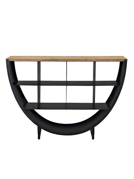 cirque wood black console table