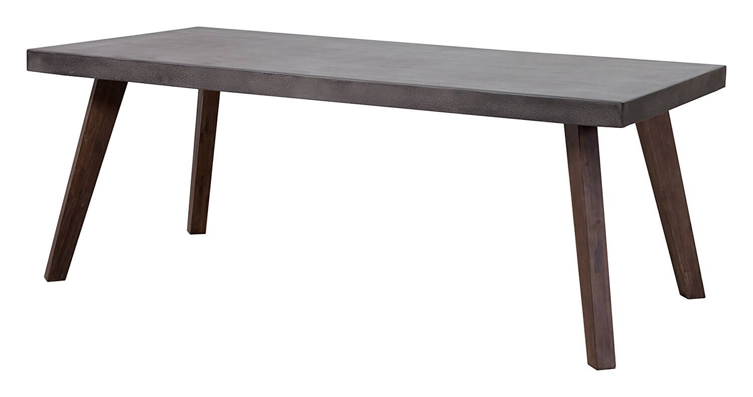 concrete wood dinning table