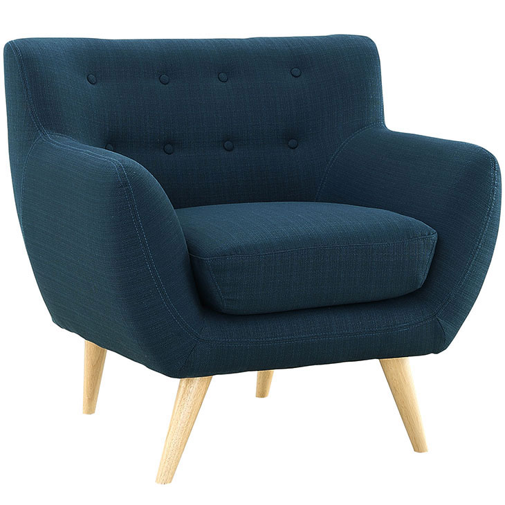 decade upholstered armchair blue 2