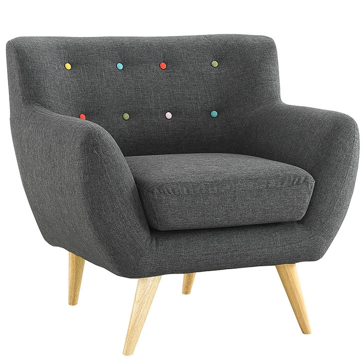 decade upholstered armchair dark gray 2