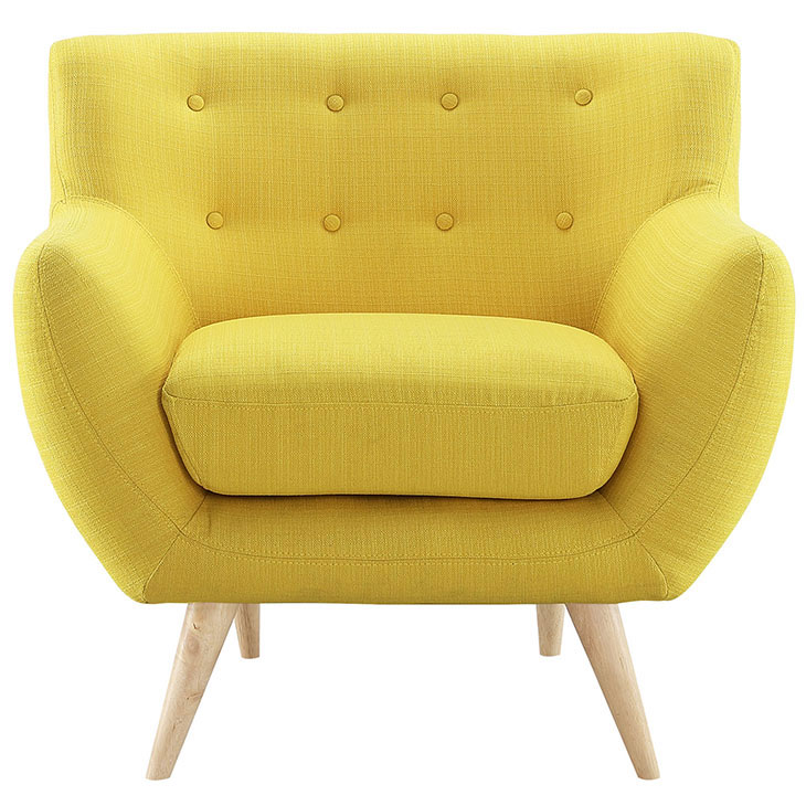 decade upholstered armchair dark yellow 1