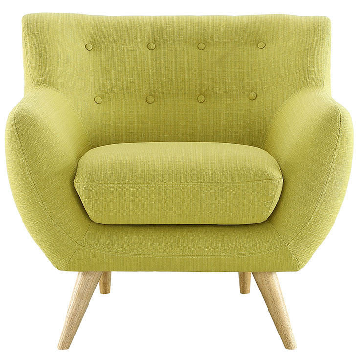 decade upholstered armchair lime green 1