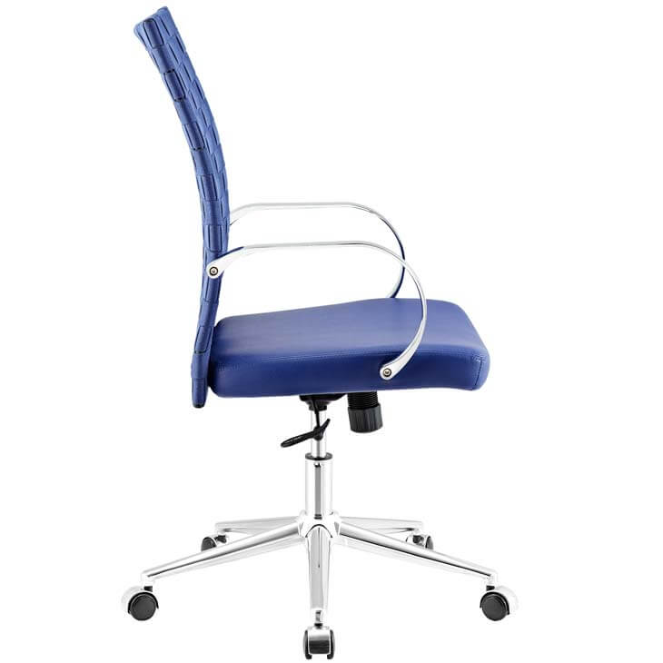 woven office chair blue 1