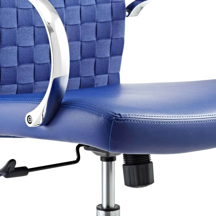 woven office chair blue 3