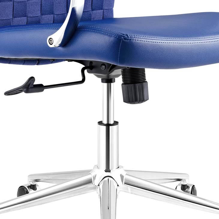 woven office chair blue