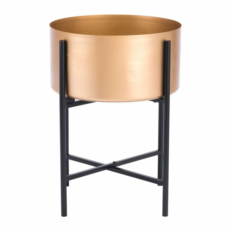 Gold Black Planter Stand | Modern Furniture • Brickell Collection