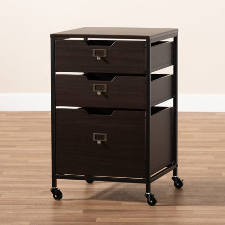 Dark Wood Rolling Drawer File Cabinet 6 461x461
